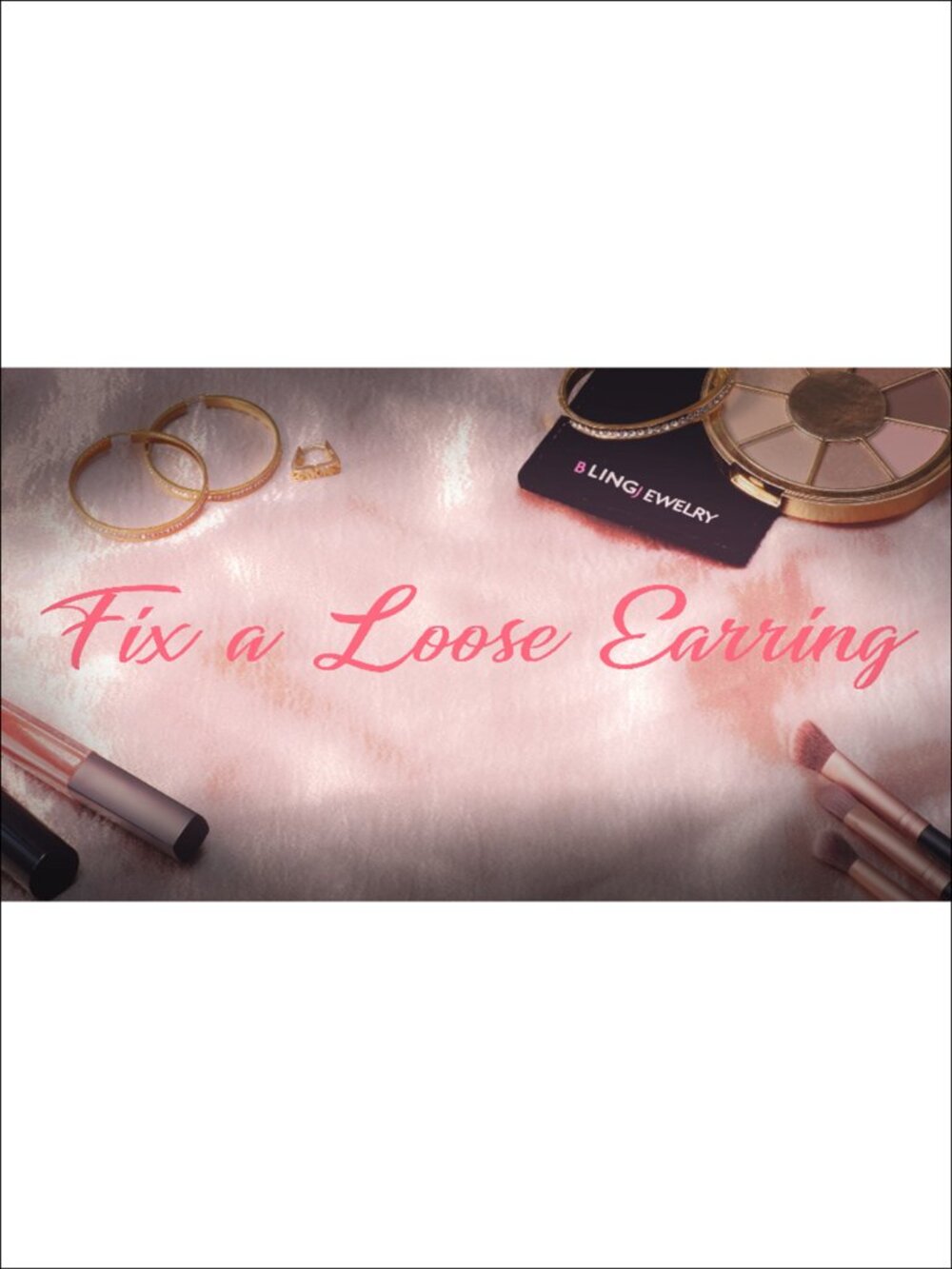 Rose Gold Plated Pave CZ Inside Out Hoop Earrings - Picture 6 of 6